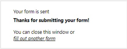 Form Sent